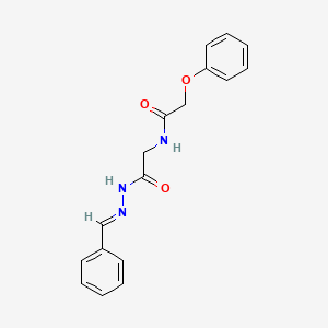 N-(benzylideneamino)-2-[(2-phenoxyacetyl)amino]acetamide
