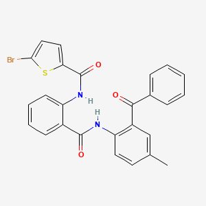 N-(2-((2-benzoyl-4-methylphenyl)carbamoyl)phenyl)-5-bromothiophene-2-carboxamide