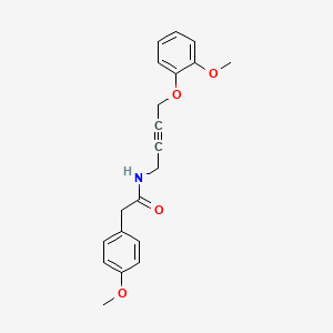 molecular formula C20H21NO4 B2546103 N-(4-(2-methoxyphenoxy)but-2-yn-1-yl)-2-(4-methoxyphenyl)acetamide CAS No. 1421493-89-1