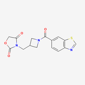 3-((1-(Benzo[d]thiazole-6-carbonyl)azetidin-3-yl)methyl)oxazolidine-2,4-dione