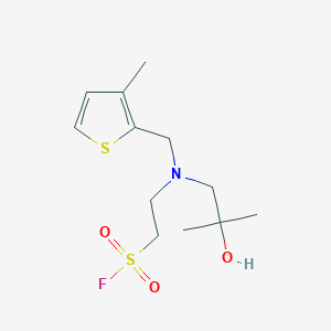 2-[(2-Hydroxy-2-methylpropyl)-[(3-methylthiophen-2-yl)methyl]amino]ethanesulfonyl fluoride