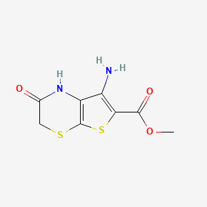 molecular formula C8H8N2O3S2 B2546119 methyl 7-amino-2-oxo-1H,2H,3H-thieno[2,3-b][1,4]thiazine-6-carboxylate CAS No. 898518-84-8