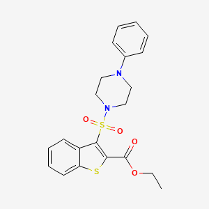 Ethyl 3-[(4-phenylpiperazin-1-yl)sulfonyl]-1-benzothiophene-2-carboxylate