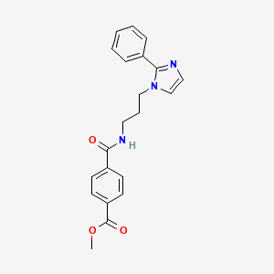 methyl 4-((3-(2-phenyl-1H-imidazol-1-yl)propyl)carbamoyl)benzoate