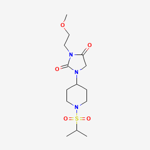 1-(1-(Isopropylsulfonyl)piperidin-4-yl)-3-(2-methoxyethyl)imidazolidine-2,4-dione