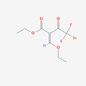 Ethyl (2E)-4-bromo-2-(ethoxymethylidene)-4,4-difluoro-3-oxobutanoate