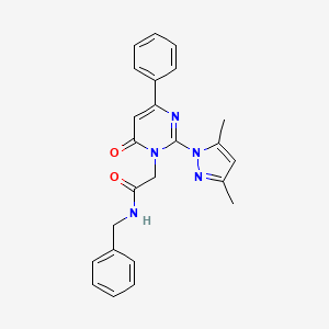 N-benzyl-2-(2-(3,5-dimethyl-1H-pyrazol-1-yl)-6-oxo-4-phenylpyrimidin-1(6H)-yl)acetamide