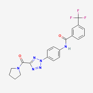 N-(4-(5-(pyrrolidine-1-carbonyl)-2H-tetrazol-2-yl)phenyl)-3-(trifluoromethyl)benzamide