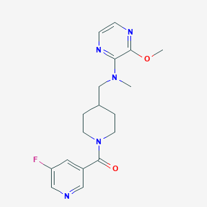 (5-Fluoropyridin-3-yl)-[4-[[(3-methoxypyrazin-2-yl)-methylamino]methyl]piperidin-1-yl]methanone
