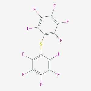 molecular formula C12F8I2S B025462 Bis(2,3,4,5-tetrafluoro-6-iodophenyl) sulfide CAS No. 19638-37-0
