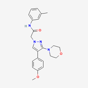 2-(4-(4-methoxyphenyl)-3-morpholino-1H-pyrazol-1-yl)-N-(m-tolyl)acetamide