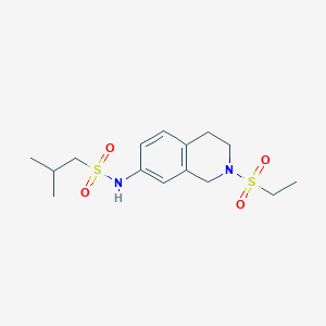 N-(2-(ethylsulfonyl)-1,2,3,4-tetrahydroisoquinolin-7-yl)-2-methylpropane-1-sulfonamide