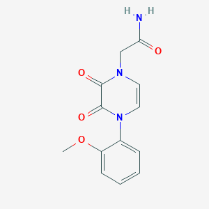 2-[4-(2-Methoxyphenyl)-2,3-dioxopyrazin-1-yl]acetamide