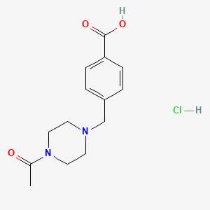 4-[(4-Acetylpiperazin-1-yl)methyl]benzoic acid hydrochloride