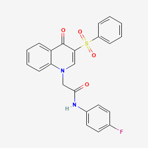 N-(4-fluorophenyl)-2-(4-oxo-3-(phenylsulfonyl)quinolin-1(4H)-yl)acetamide
