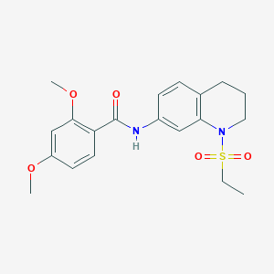 molecular formula C20H24N2O5S B2546239 N-[1-(ethanesulfonyl)-1,2,3,4-tetrahydroquinolin-7-yl]-2,4-dimethoxybenzamide CAS No. 946300-33-0