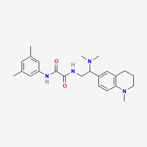 molecular formula C24H32N4O2 B2546244 N-[2-(dimethylamino)-2-(1-methyl-1,2,3,4-tetrahydroquinolin-6-yl)ethyl]-N'-(3,5-dimethylphenyl)ethanediamide CAS No. 922064-23-1