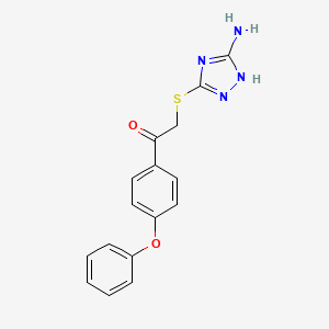 2-((5-amino-1H-1,2,4-triazol-3-yl)thio)-1-(4-phenoxyphenyl)ethanone