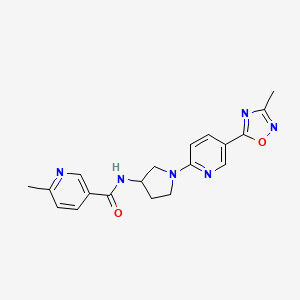 6-methyl-N-{1-[5-(3-methyl-1,2,4-oxadiazol-5-yl)pyridin-2-yl]pyrrolidin-3-yl}nicotinamide