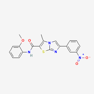 N-(2-methoxyphenyl)-3-methyl-6-(3-nitrophenyl)imidazo[2,1-b][1,3]thiazole-2-carboxamide