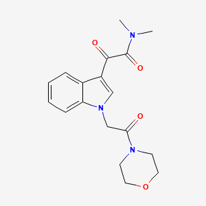 N,N-dimethyl-2-(1-(2-morpholino-2-oxoethyl)-1H-indol-3-yl)-2-oxoacetamide