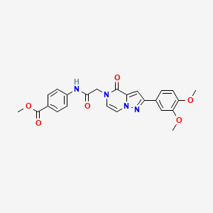 methyl 4-({[2-(3,4-dimethoxyphenyl)-4-oxopyrazolo[1,5-a]pyrazin-5(4H)-yl]acetyl}amino)benzoate