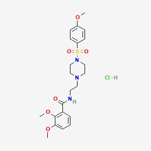2,3-dimethoxy-N-(2-(4-((4-methoxyphenyl)sulfonyl)piperazin-1-yl)ethyl)benzamide hydrochloride