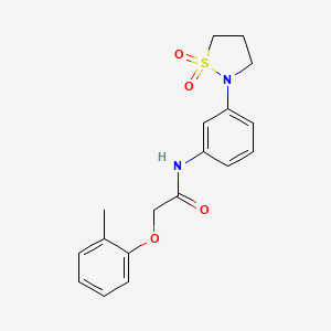 molecular formula C18H20N2O4S B2546302 N-(3-(1,1-dioxidoisothiazolidin-2-yl)phenyl)-2-(o-tolyloxy)acetamide CAS No. 941886-42-6
