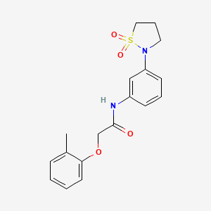 N-(3-(1,1-dioxidoisothiazolidin-2-yl)phenyl)-2-(o-tolyloxy)acetamide