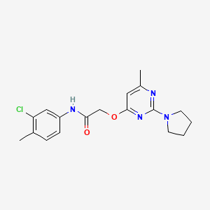 N-(3-chloro-4-methylphenyl)-2-((6-methyl-2-(pyrrolidin-1-yl)pyrimidin-4-yl)oxy)acetamide
