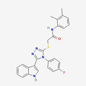 molecular formula C26H22FN5OS B2546320 N-(2,3-dimethylphenyl)-2-{[4-(4-fluorophenyl)-5-(1H-indol-3-yl)-4H-1,2,4-triazol-3-yl]sulfanyl}acetamide CAS No. 946236-20-0