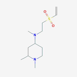 molecular formula C12H24N2O2S B2546333 N-(2-Ethenylsulfonylethyl)-N,1,2-trimethylpiperidin-4-amine CAS No. 2249637-84-9