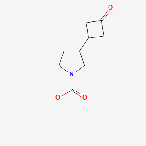 molecular formula C13H21NO3 B2546342 Tert-butyl 3-(3-oxocyclobutyl)pyrrolidine-1-carboxylate CAS No. 2353088-17-0