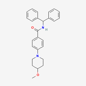 molecular formula C26H28N2O2 B2546368 N-benzhydryl-4-(4-methoxypiperidin-1-yl)benzamide CAS No. 2034611-54-4