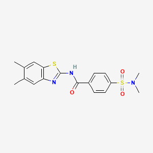 B2546370 N-(5,6-dimethylbenzo[d]thiazol-2-yl)-4-(N,N-dimethylsulfamoyl)benzamide CAS No. 898372-14-0