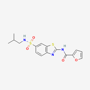 molecular formula C16H17N3O4S2 B2546393 N-(6-(N-isobutylsulfamoyl)benzo[d]thiazol-2-yl)furan-2-carboxamide CAS No. 868213-78-9