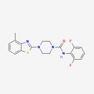 molecular formula C19H18F2N4OS B2546406 N-(2,6-difluorophenyl)-4-(4-methyl-1,3-benzothiazol-2-yl)piperazine-1-carboxamide CAS No. 1209221-30-6