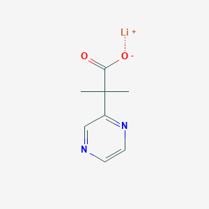 molecular formula C8H9LiN2O2 B2546478 Lithium;2-methyl-2-pyrazin-2-ylpropanoate CAS No. 2413886-12-9