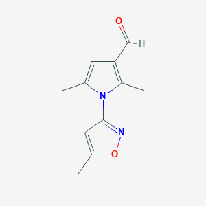 B2546541 2,5-dimethyl-1-(5-methyl-1,2-oxazol-3-yl)-1H-pyrrole-3-carbaldehyde CAS No. 851398-35-1