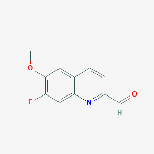 molecular formula C11H8FNO2 B2546589 7-Fluoro-6-methoxyquinoline-2-carbaldehyde CAS No. 2470435-53-9
