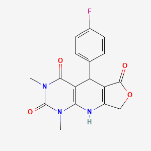 8-(4-Fluorophenyl)-11,13-dimethyl-5-oxa-2,11,13-triazatricyclo[7.4.0.0^{3,7}]trideca-1(9),3(7)-diene-6,10,12-trione