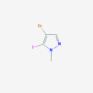 molecular formula C4H4BrIN2 B2546605 4-bromo-5-iodo-1-methyl-1H-pyrazole CAS No. 2138196-27-5