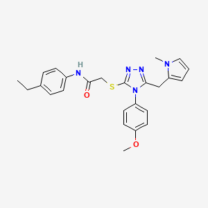 N-(4-ethylphenyl)-2-((4-(4-methoxyphenyl)-5-((1-methyl-1H-pyrrol-2-yl)methyl)-4H-1,2,4-triazol-3-yl)thio)acetamide