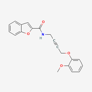 molecular formula C20H17NO4 B2546611 N-(4-(2-methoxyphenoxy)but-2-yn-1-yl)benzofuran-2-carboxamide CAS No. 1421512-69-7