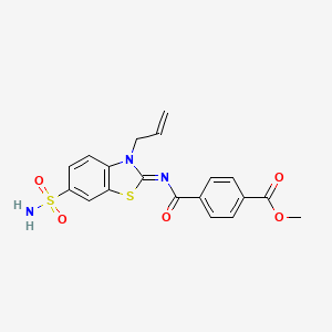 (Z)-methyl 4-((3-allyl-6-sulfamoylbenzo[d]thiazol-2(3H)-ylidene)carbamoyl)benzoate