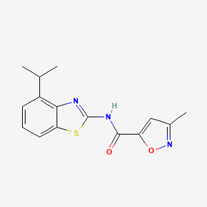 molecular formula C15H15N3O2S B2546616 N-(4-isopropylbenzo[d]thiazol-2-yl)-3-methylisoxazole-5-carboxamide CAS No. 946287-51-0