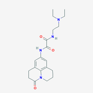 molecular formula C20H28N4O3 B2546622 N-[2-(diethylamino)ethyl]-N'-{2-oxo-1-azatricyclo[7.3.1.0^{5,13}]trideca-5,7,9(13)-trien-7-yl}ethanediamide CAS No. 898412-14-1
