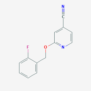 2-[(2-Fluorophenyl)methoxy]pyridine-4-carbonitrile