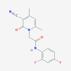 2-(3-cyano-4,6-dimethyl-2-oxopyridin-1(2H)-yl)-N-(2,4-difluorophenyl)acetamide
