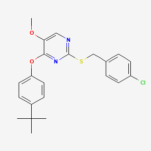 4-(4-(Tert-butyl)phenoxy)-2-((4-chlorobenzyl)sulfanyl)-5-pyrimidinyl methyl ether